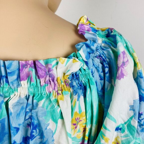 Zara Colorful Multicolor Artsy Abstract Bohemian Print Women's S Crop Top - Picture 7 of 9